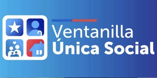 Logo de Ventanilla Única Social del Ministerio de Desarrollo Social y Familia de Chile, plataforma digital que facilita el acceso a más de 130 beneficios estatales mediante Clave Única, incluyendo trámites de Registro Social de Hogares, subsidios habitacionales, Fonasa y PGU