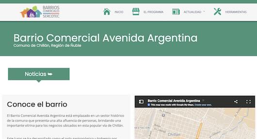 Barrio Comercial Avenida Argentina en Chillán, polo gastronómico y bohemio de Ñuble con bares, restaurantes y cultura local.
