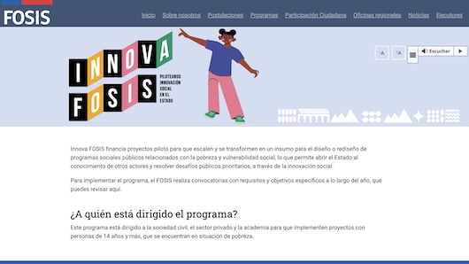 Innova FOSIS Chile financia proyectos piloto de innovación social para combatir pobreza y vulnerabilidad.
