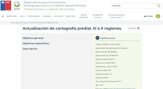 INFOR actualiza superficie de plantaciones forestales entre regiones VI y VIII de Chile.