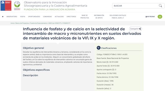 USACH investiga efectos del fosfato y calcio en suelos volcánicos para mejorar fertilización.