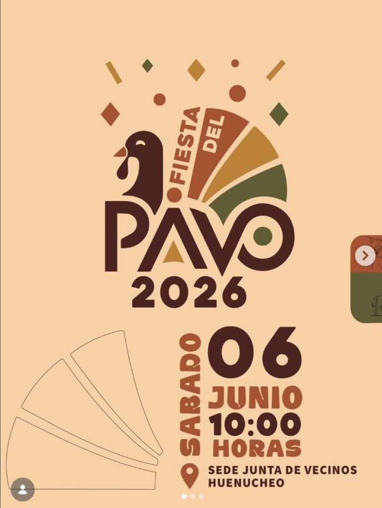 Fiesta del Pavo 2026 en Huenucheo Quillón con gastronomía típica, música en vivo y tradiciones campesinas de Ñuble.