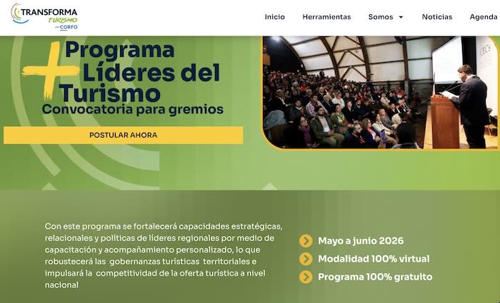 Programa líderes turismo gremios Chile Transforma Turismo capacitación liderazgo sector turístico sostenibilidad
