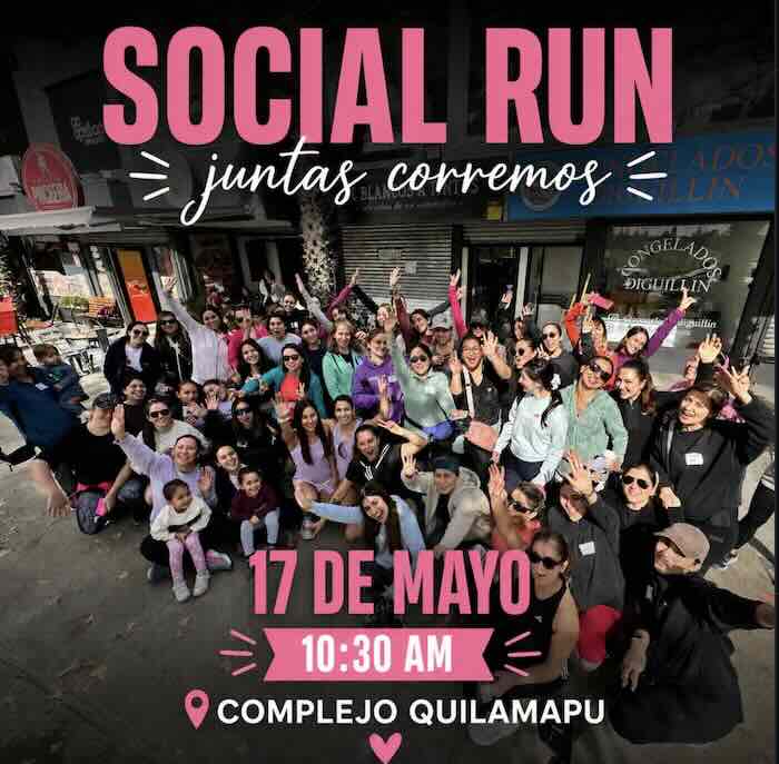 Social Run Juntas Corremos en Chillán con running femenino, deporte y vida saludable en Complejo Quilamapu.